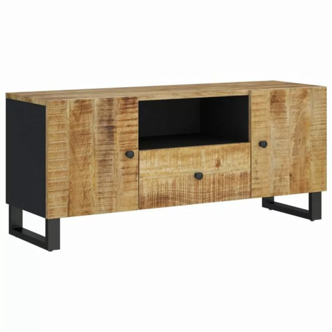 furnicato TV-Schrank 105x33,5x46 cm Massivholz Mango & Holzwerkstoff günstig online kaufen