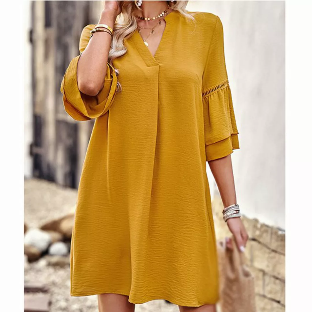 AFAZ New Trading UG Sommerkleid Einfarbiges, kurzes Damenkleid mit lockerem günstig online kaufen