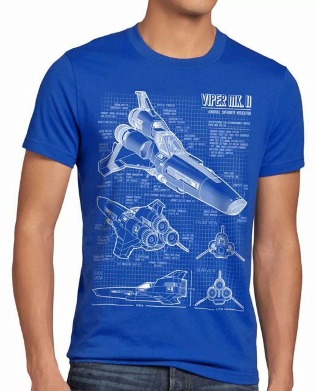 style3 T-Shirt Viper MK2 galactica kampfstern battlestar jäger zylon galakt günstig online kaufen