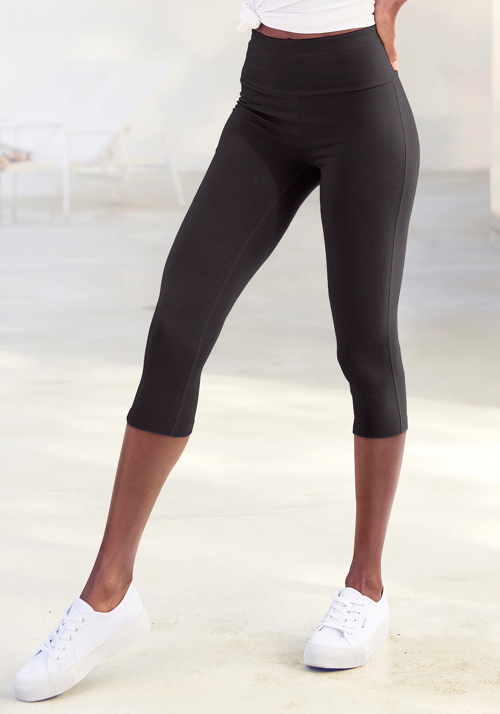 LASCANA Caprileggings mit breitem, weichen Bündchen günstig online kaufen