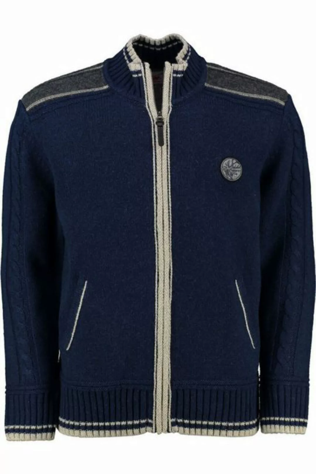 Spieth & Wensky Outdoorjacke Strickjacke Herren - BETZBACH - denim, hellgra günstig online kaufen