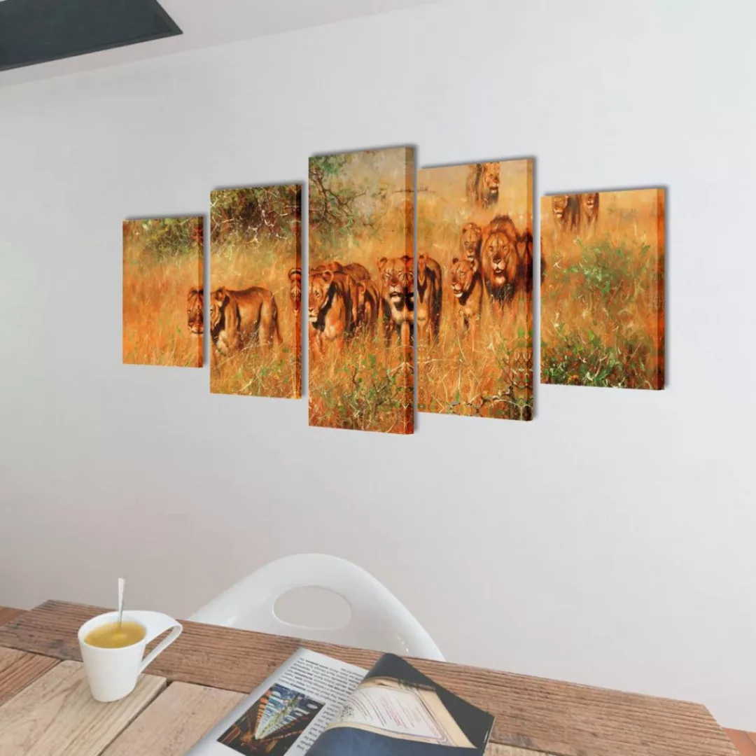 Bilder Dekoration Set Löwen 200 X 100 Cm günstig online kaufen