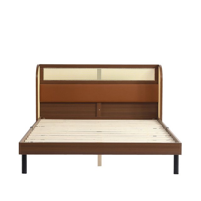 DOPWii Palettenbett 160x200cm Plattform Doppelbett,Erwachsenenbett mit Holz günstig online kaufen