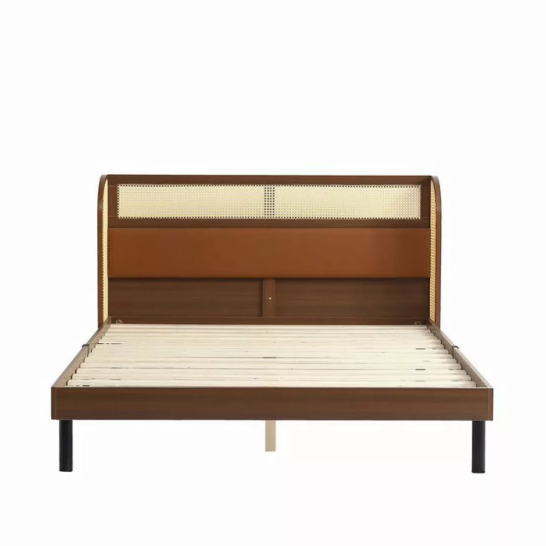 DOPWii Palettenbett 160x200cm Plattform Doppelbett,Erwachsenenbett mit Holz günstig online kaufen