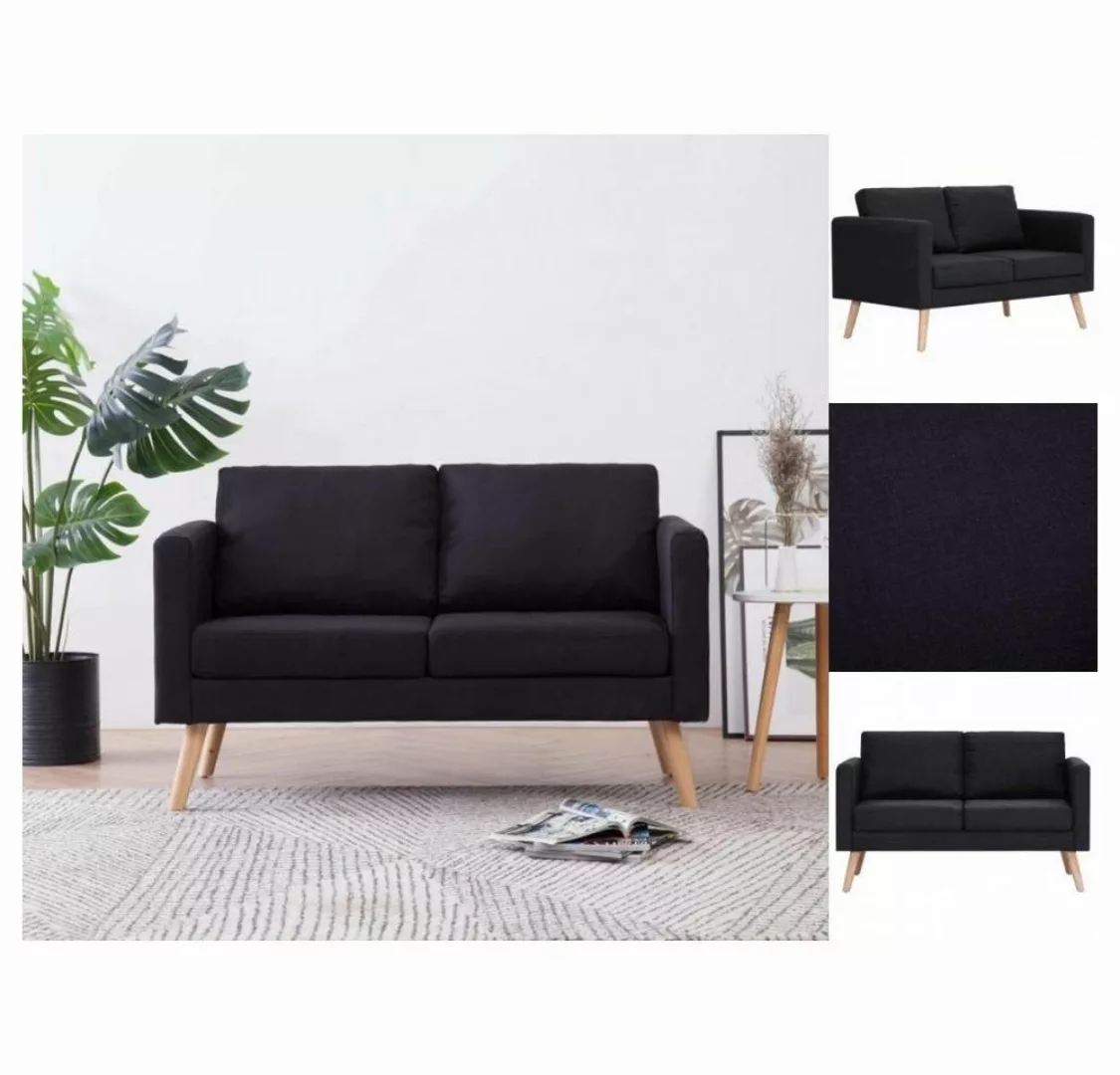 vidaXL Sofa 2-Sitzer-Sofa Stoff Schwarz Couch günstig online kaufen