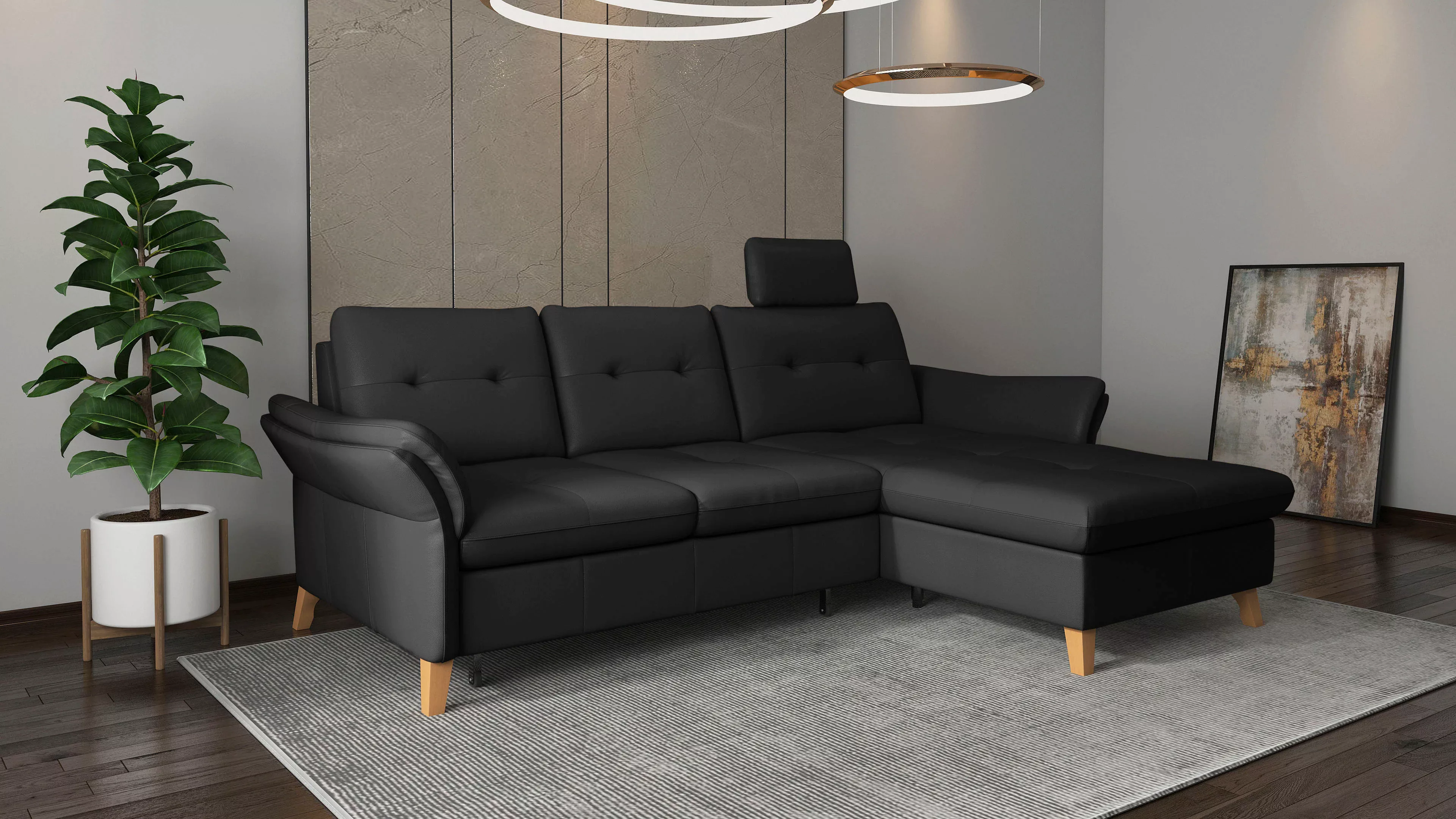 sit&more Ecksofa "Göteborg", Sitztiefenverstellung und Federkern, wahlweise günstig online kaufen