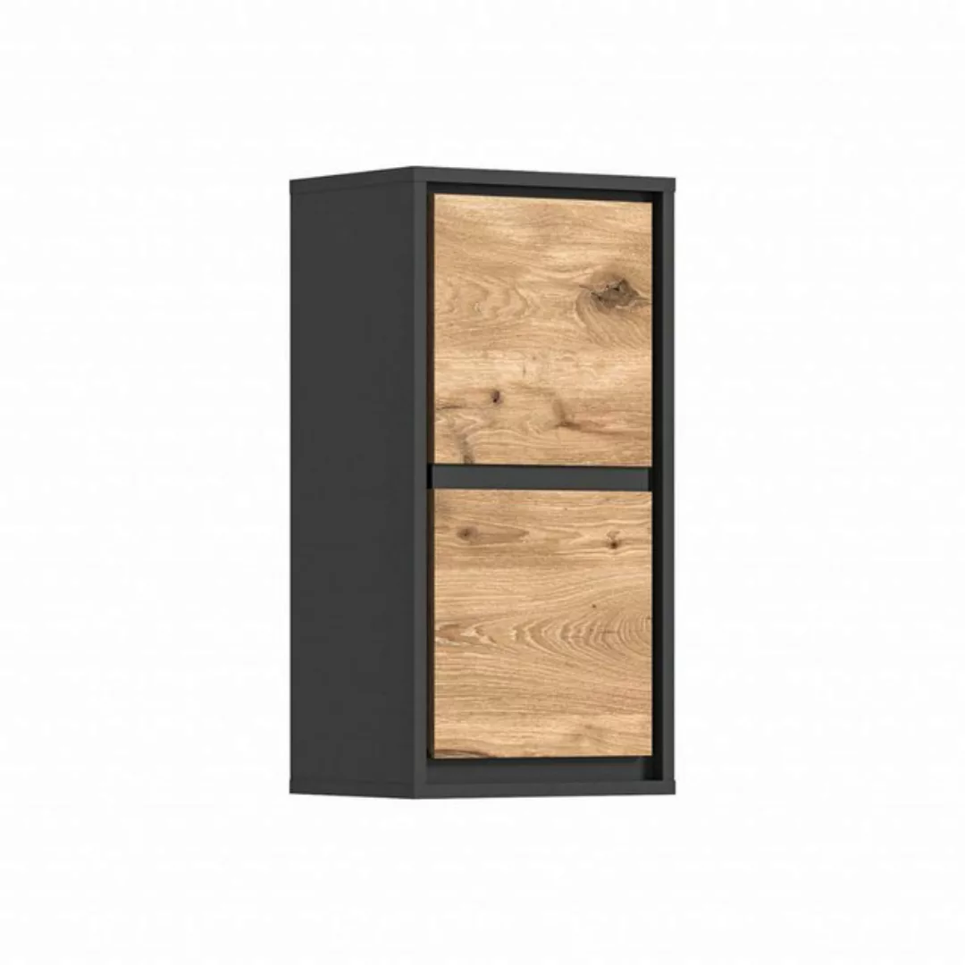 xonox.home Hängeschrank in Anthrazit / Nox Oak - 35x69x24cm (BxHxT) günstig online kaufen