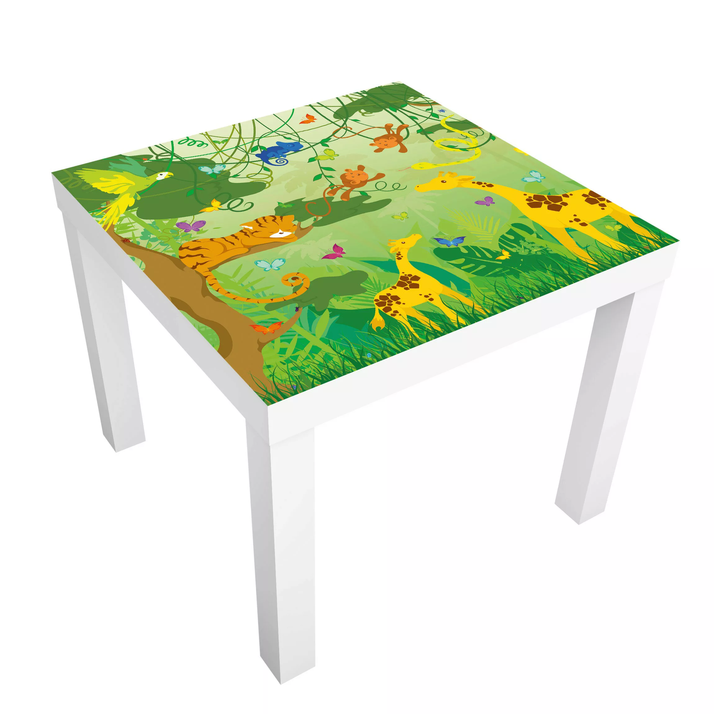 Möbelfolie für IKEA Lack Tisch 55 x 55 cm No.IS87 Dschungelspiel günstig online kaufen