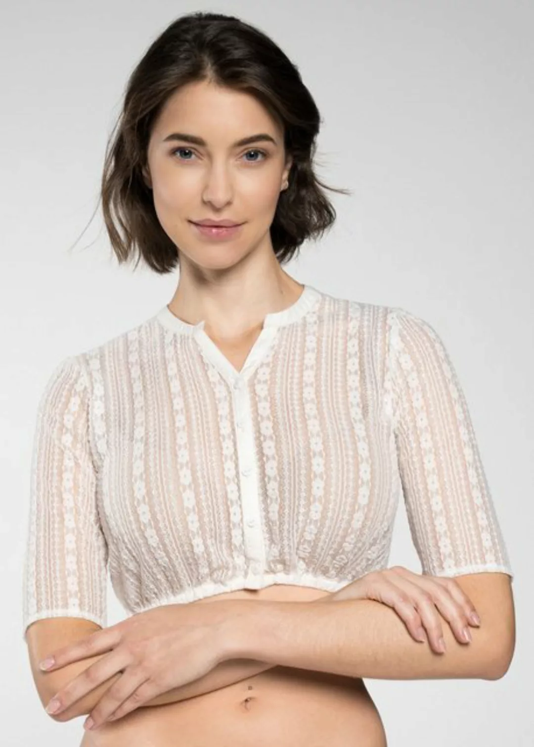 Spieth & Wensky Dirndlbluse Dirndlbluse "Fannah" (1-tlg) mit kurzer Länge günstig online kaufen