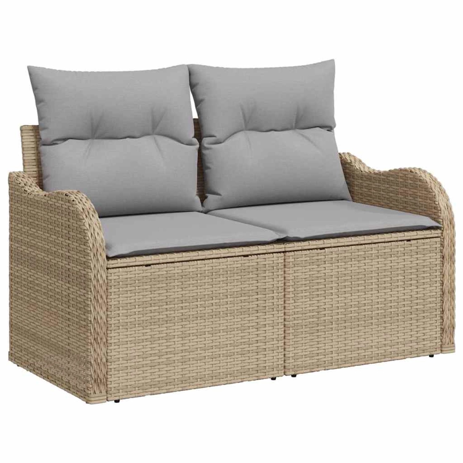 vidaXL Garten-Sofa-Set mit Kissen 8-Tlg Beige Poly Rattan 3348406 günstig online kaufen