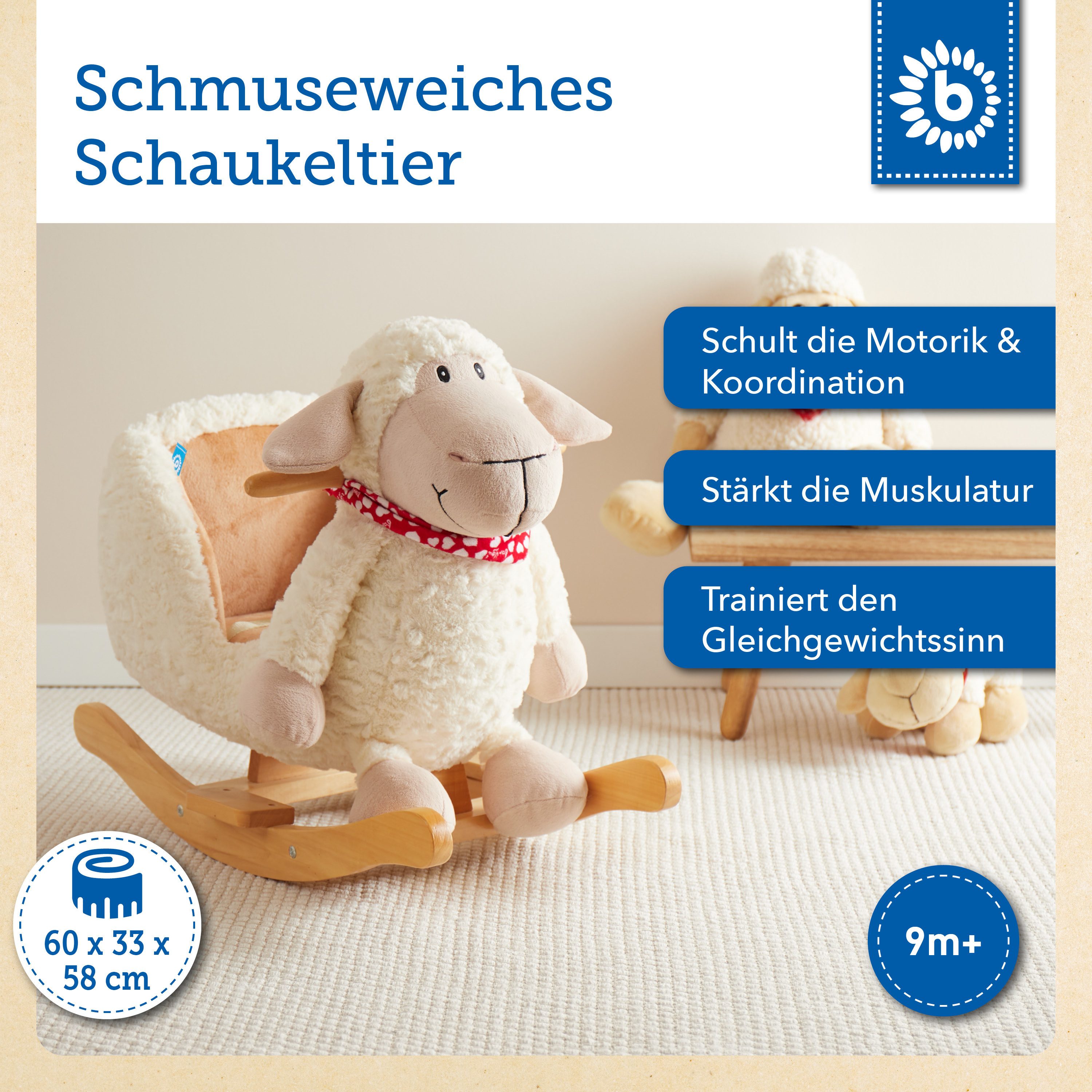 BIECO Schaukelpferd Bieco Plüsch Schaukeltier Schaf günstig online kaufen