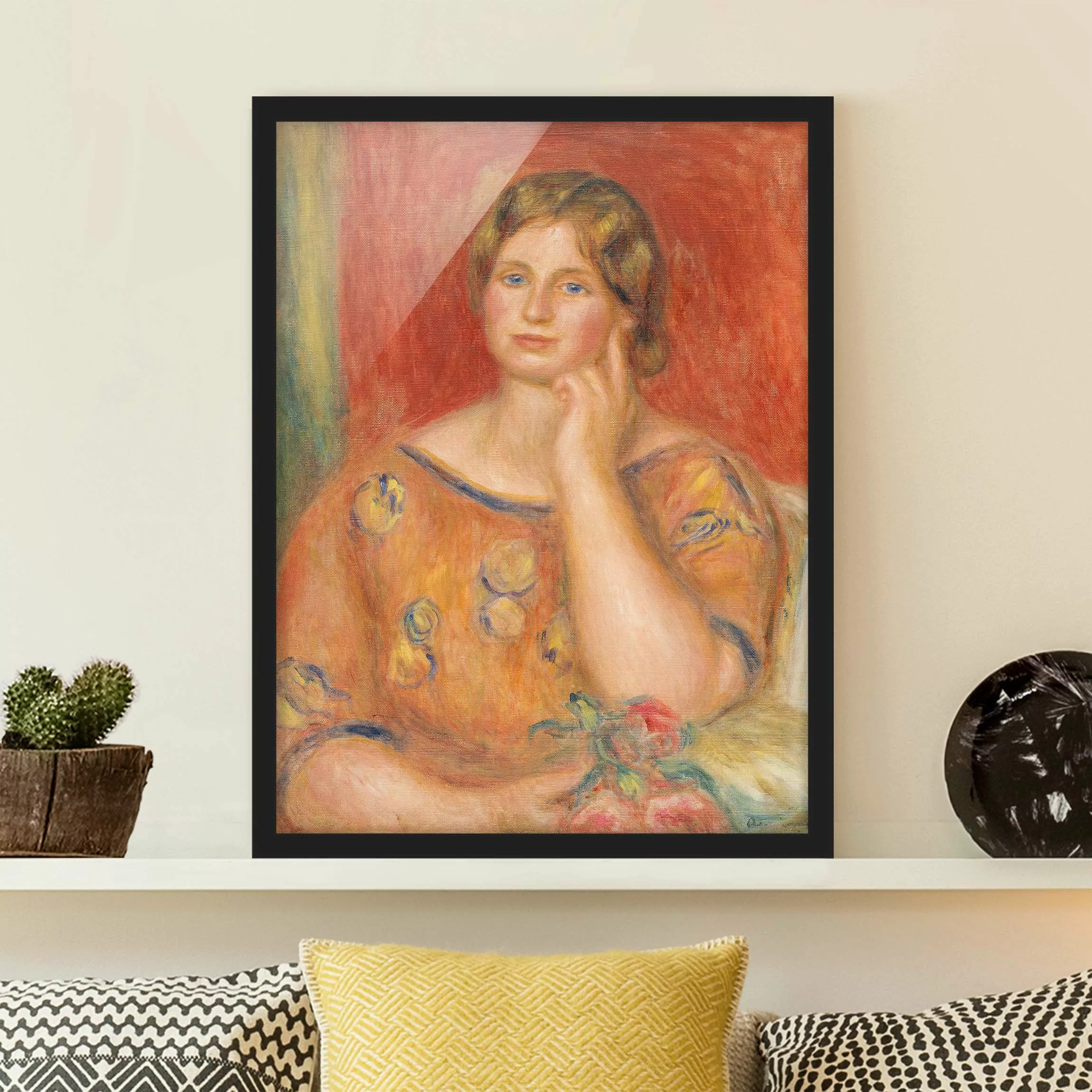 Bild mit Rahmen Kunstdruck - Hochformat Auguste Renoir - Frau Osthaus günstig online kaufen
