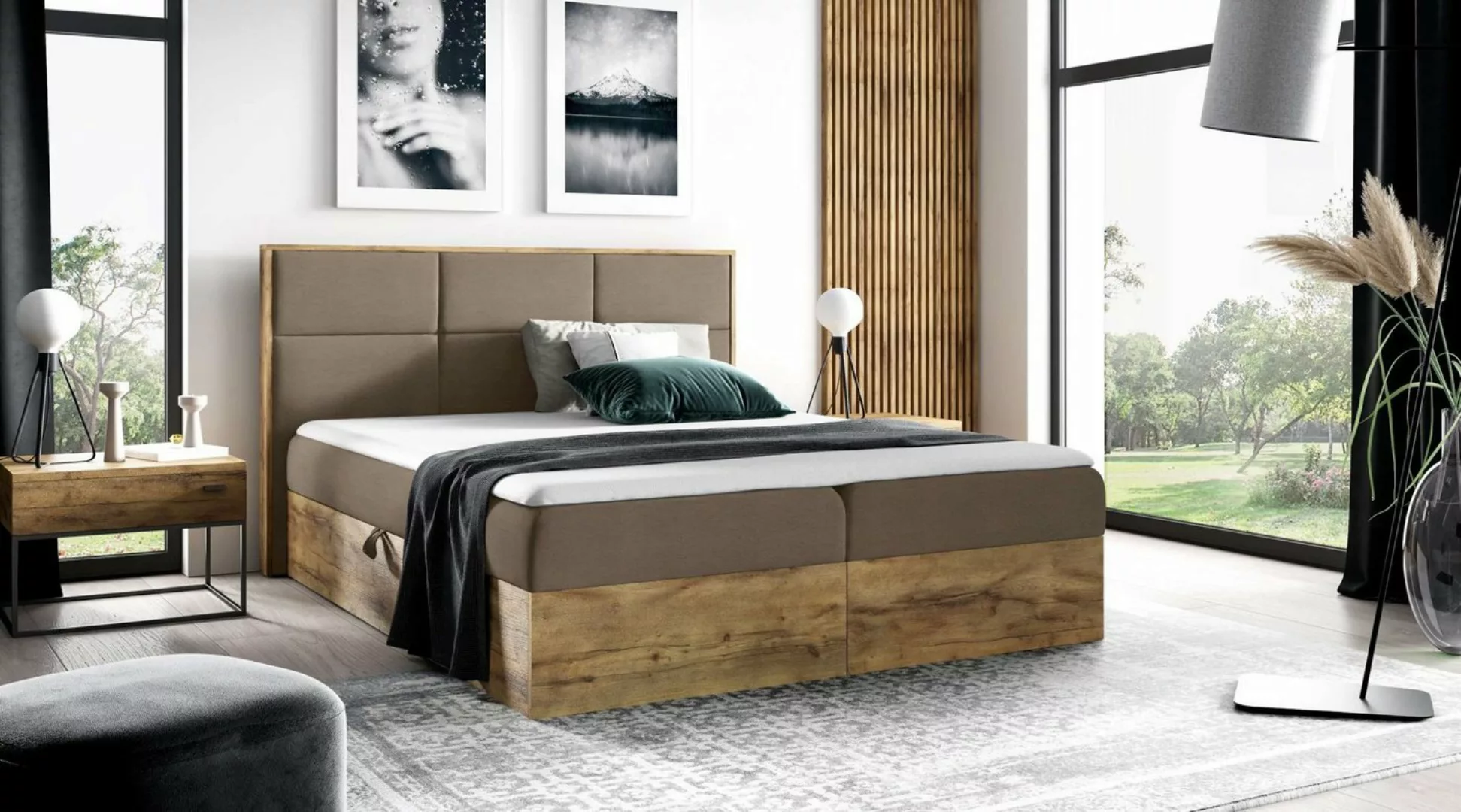 Stylefy Boxspringbett Umberto (Schlafzimmerbett, Bett), 120/140/160/180/200 günstig online kaufen