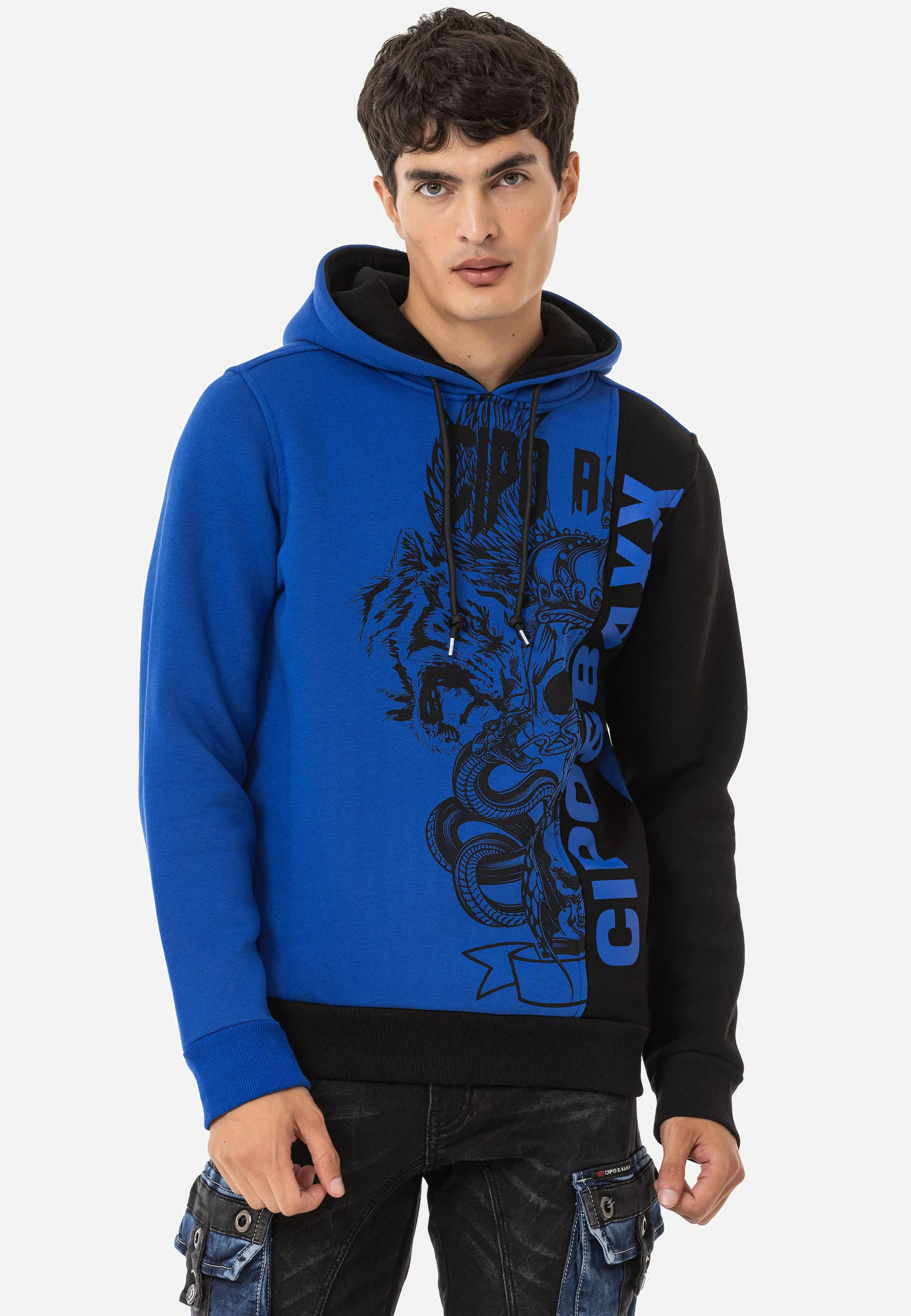 Cipo & Baxx Kapuzensweatshirt, im rockigen Look günstig online kaufen