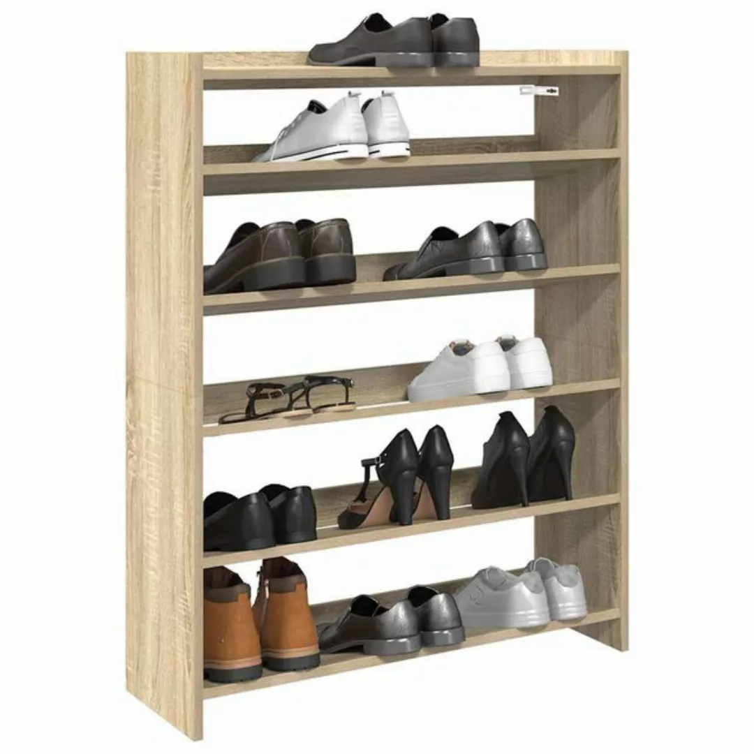 vidaXL Schuhschrank Schuhregal Sonoma-Eiche 80x25x100 cm Holzwerkstoff günstig online kaufen