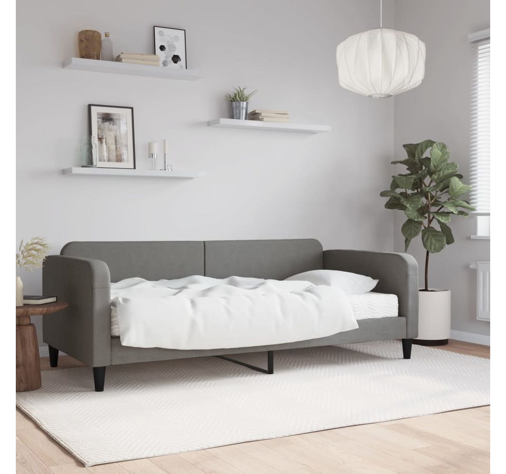 vidaXL Gästebett Gästebett Tagesbett mit Matratze Dunkelgrau 90x190 cm Stof günstig online kaufen