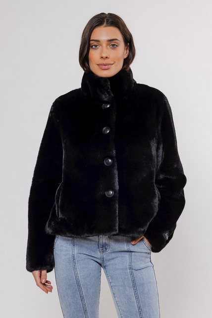 Rino & Pelle Outdoorjacke Single breasted fake fur jacket günstig online kaufen