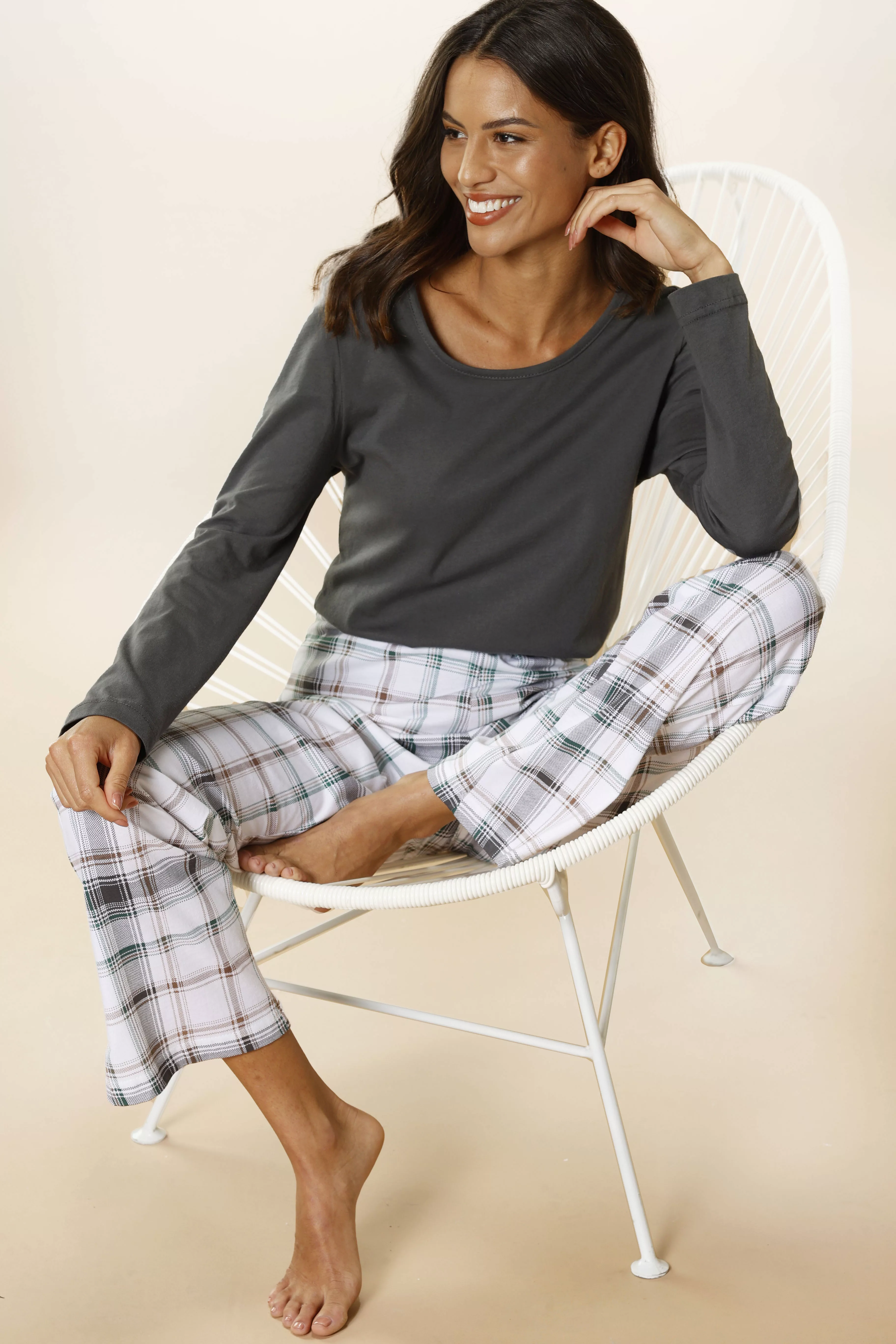Arizona Pyjama, (2 tlg.), mit Karomuster günstig online kaufen