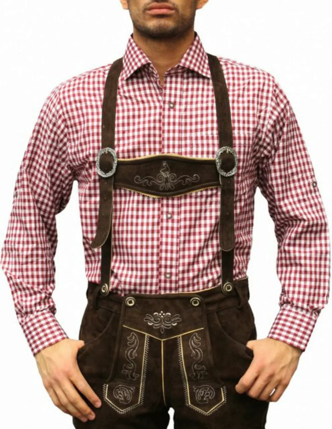 German Wear Trachtenhemd GW1202 Bayerisches Trachtenhemd Trachtenmode Beere günstig online kaufen