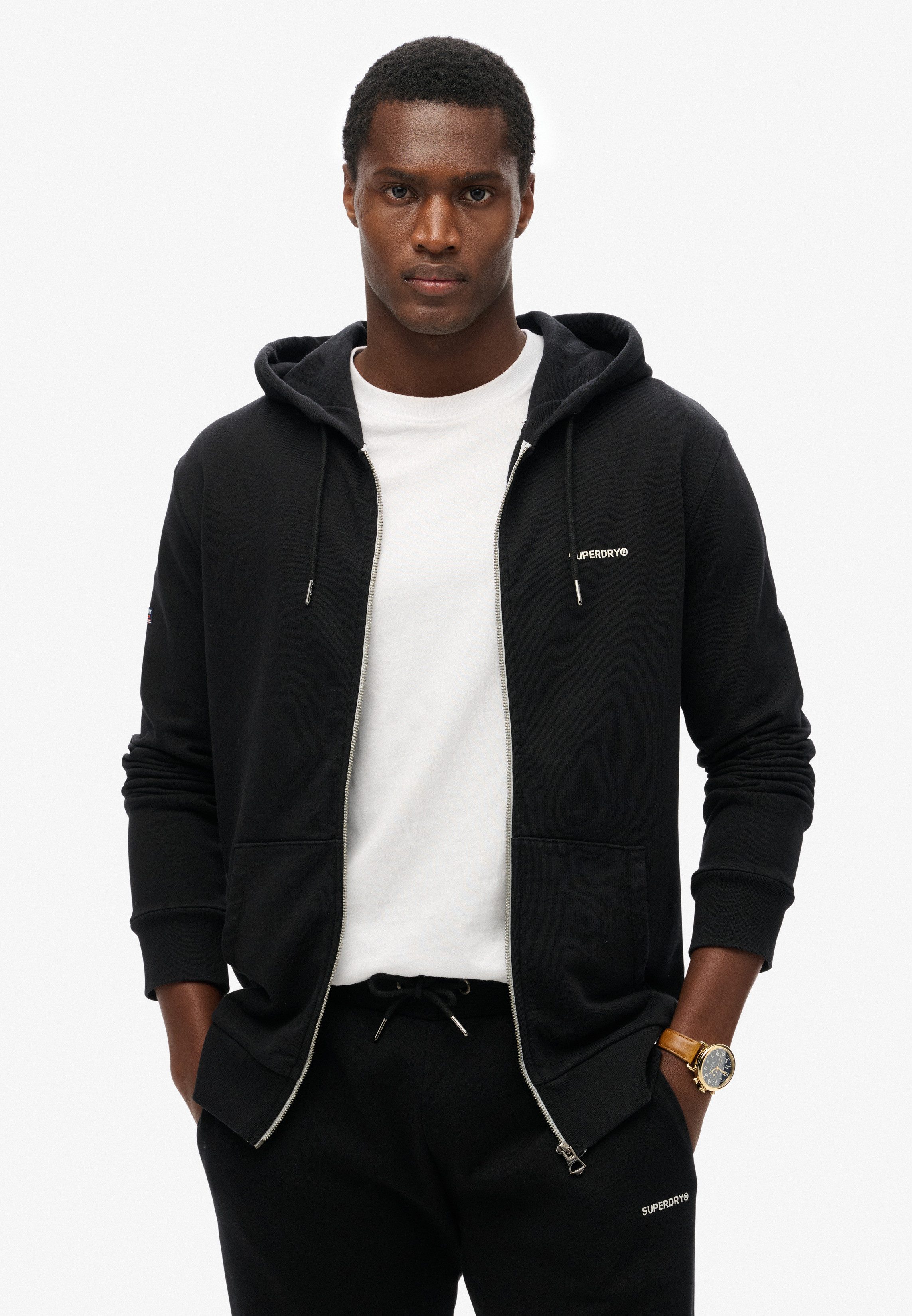 Superdry Kapuzensweatjacke PLAIN ZIP HOOD günstig online kaufen