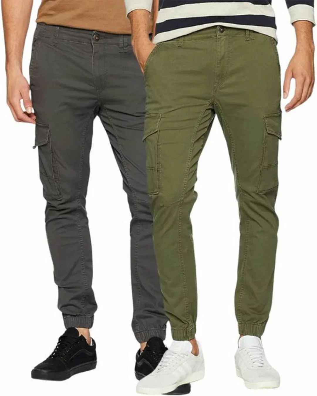 Jack & Jones Cargohose Basic Unifarben Hose im Doppelpack günstig online kaufen