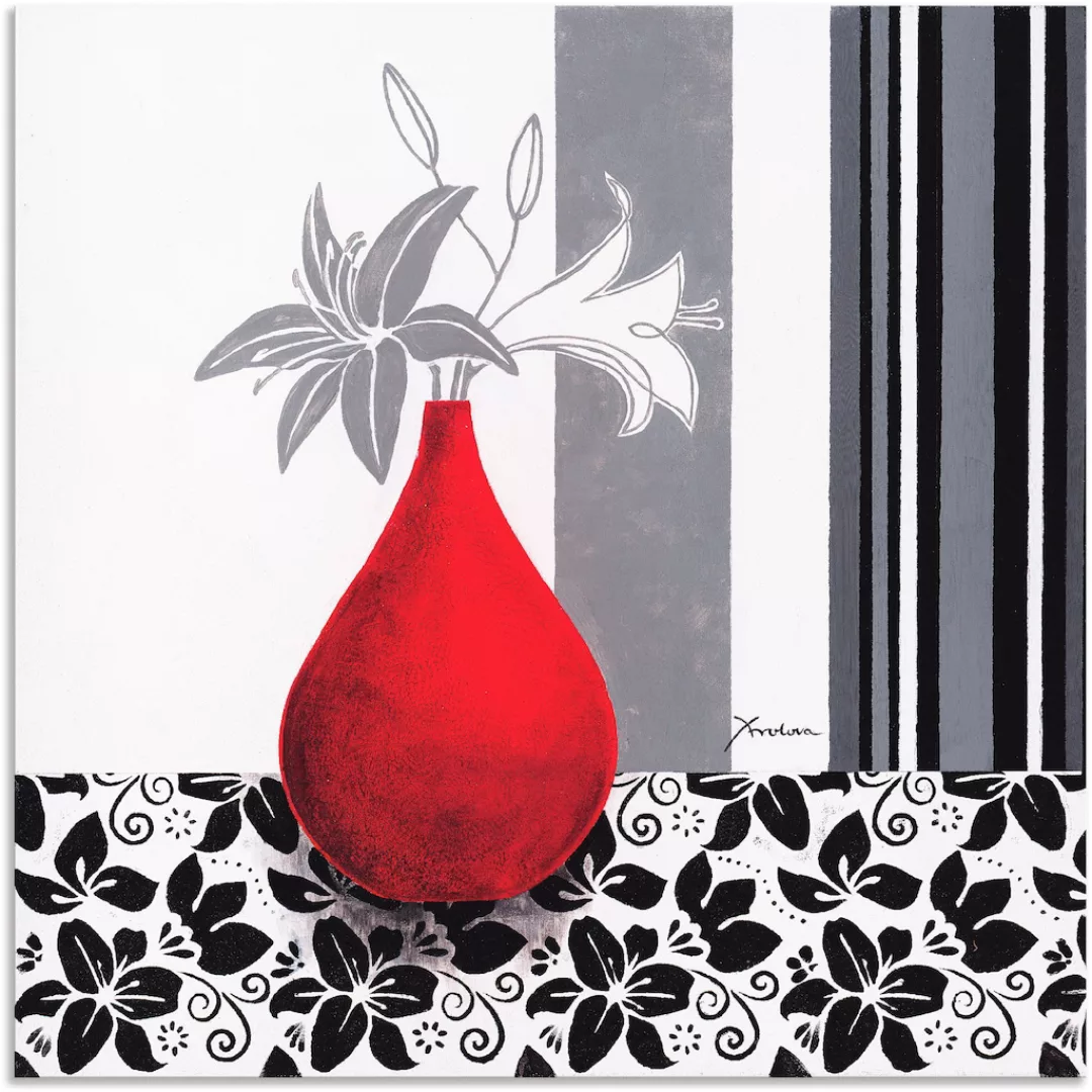 Artland Wandbild "Blumenmuster", Vasen & Töpfe, (1 St.), als Alubild, Outdo günstig online kaufen
