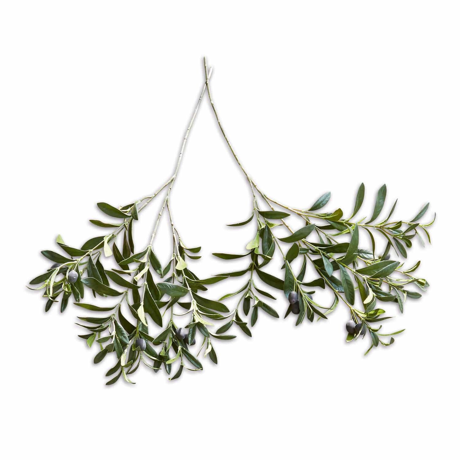 Kunstblume Deko-Olivenzweig 2er Set Olives grün, günstig online kaufen