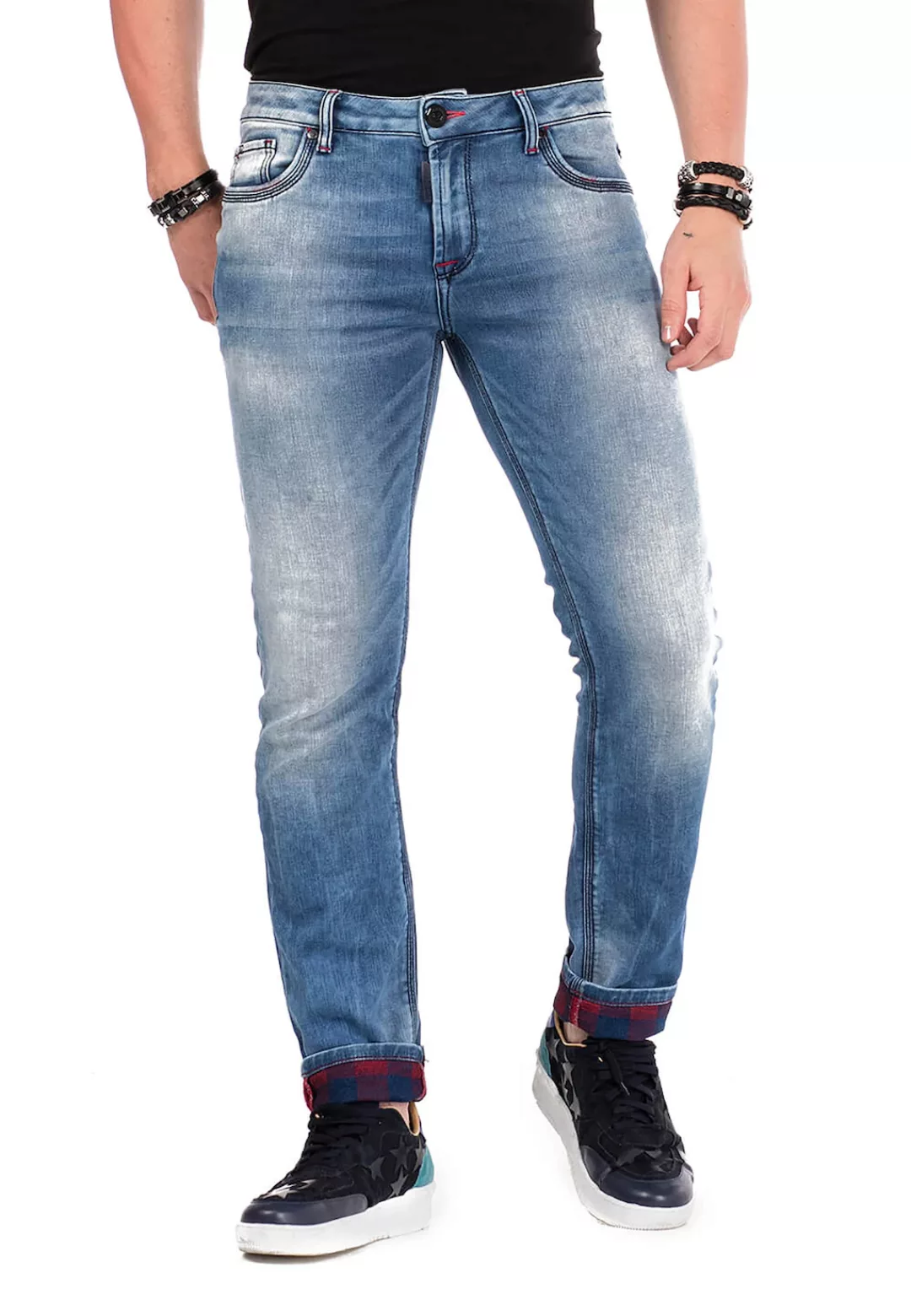 Cipo & Baxx Slim-fit-Jeans im Used Look günstig online kaufen