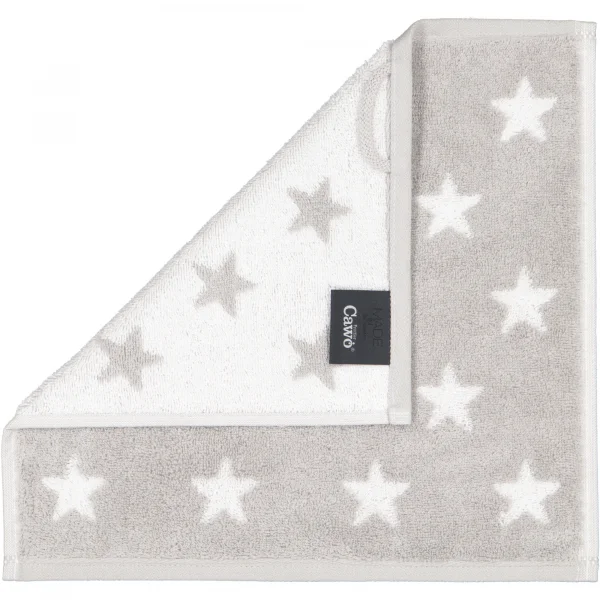 Cawö Handtücher NEW STARS Sterne klein 6261 - Farbe: platin/weiß - 76 - Was günstig online kaufen