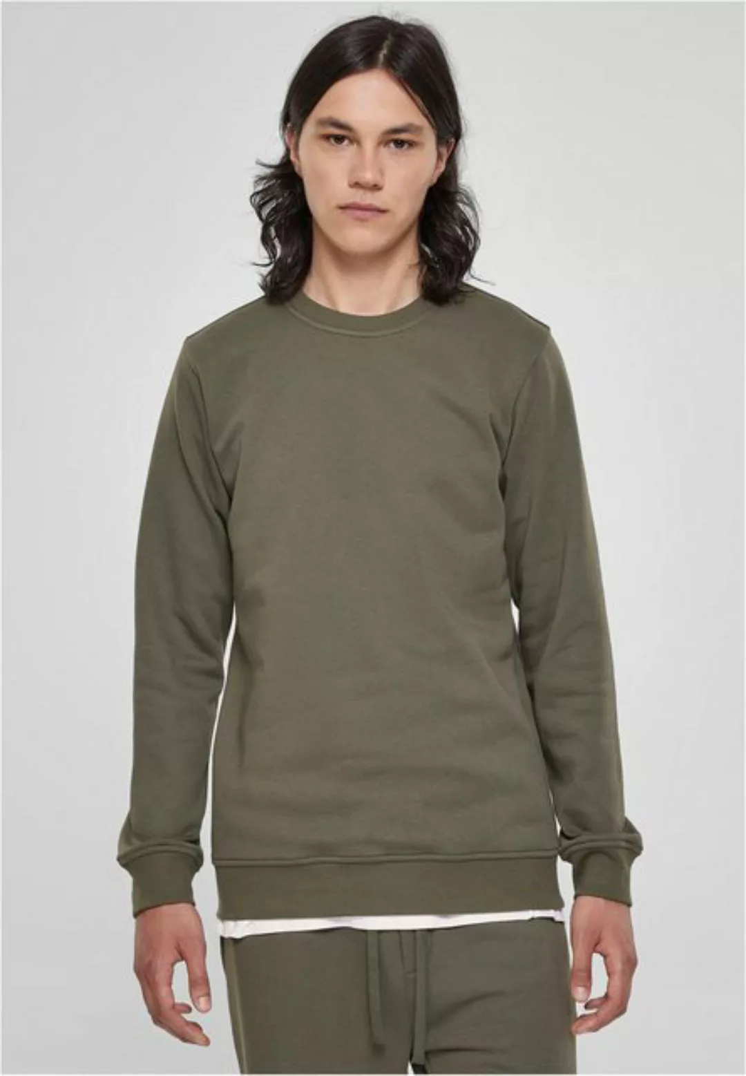 URBAN CLASSICS Rundhalspullover TB2391 - Basic Terry Crew olive M günstig online kaufen