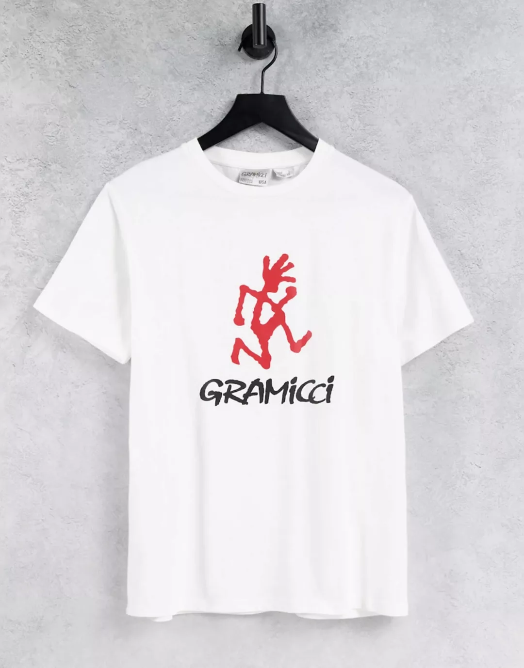 Gramicci – T-Shirt in Weiß mit Logo günstig online kaufen