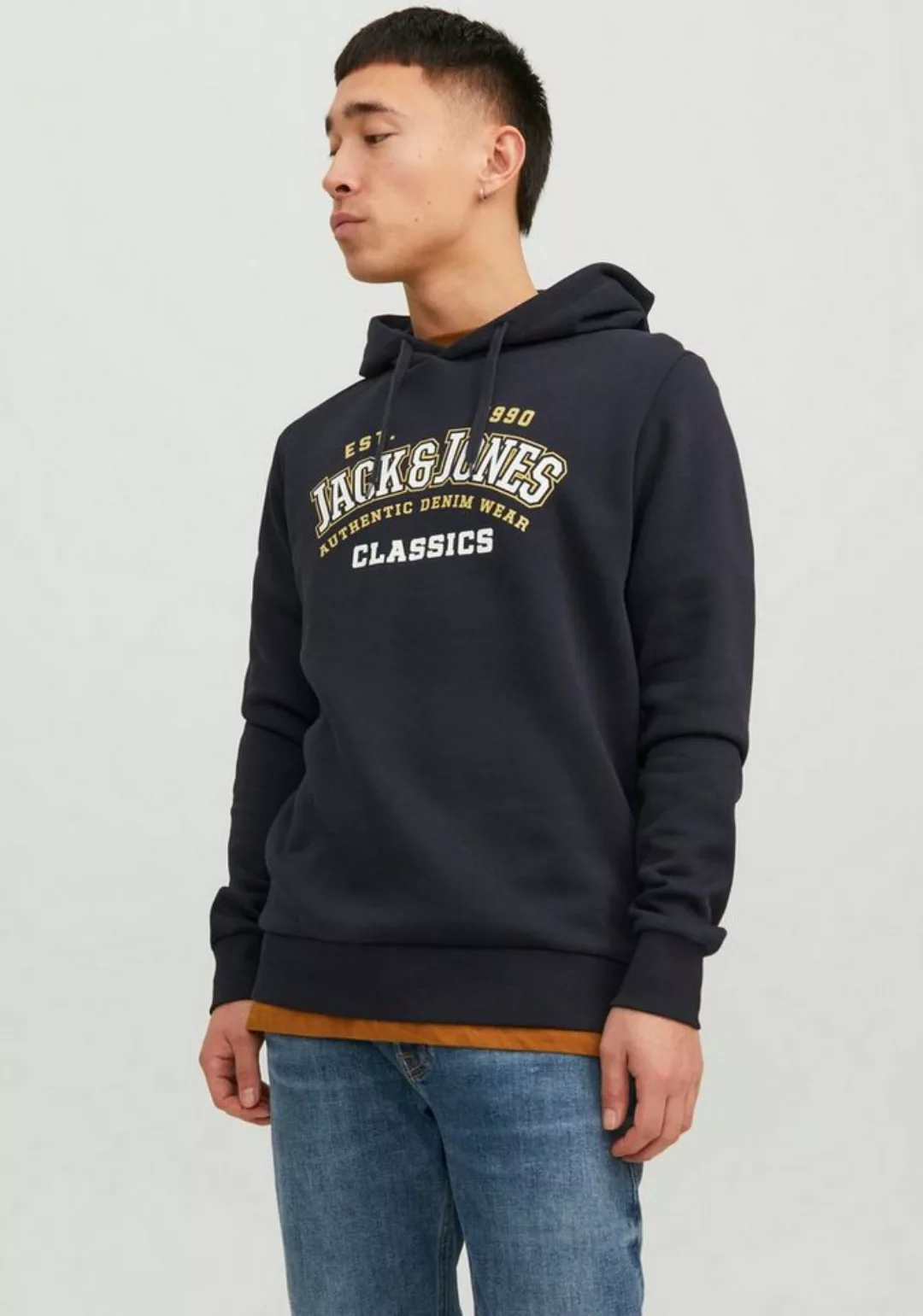 Jack & Jones Kapuzensweatshirt JJELOGO SWEAT HOOD 2 COL 23/24 NOOS günstig online kaufen