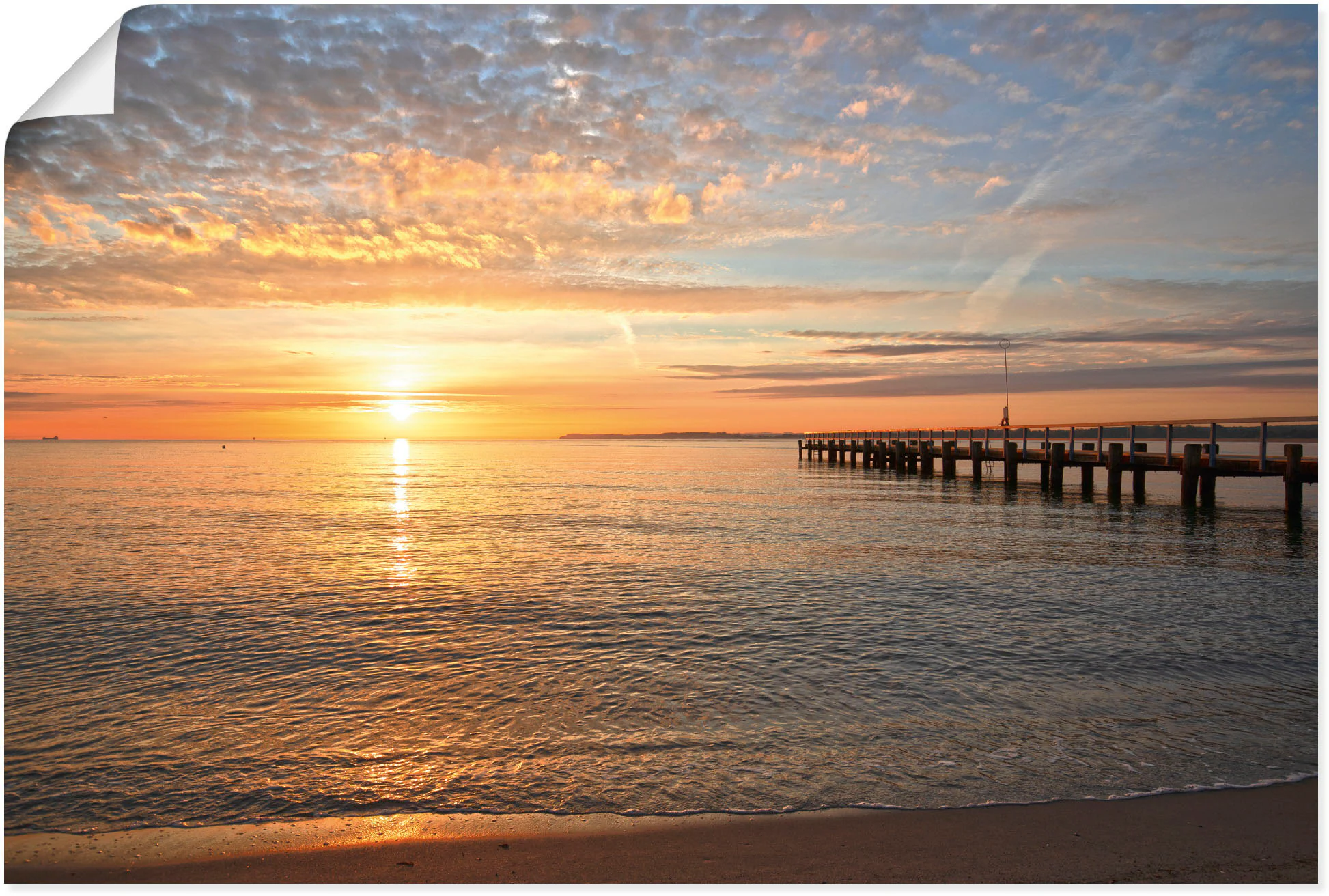 Artland Wandbild "Früh morgens an der Ostsee", Bilder vom Sonnenuntergang & günstig online kaufen