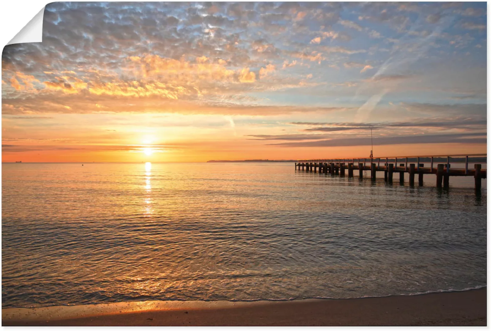 Artland Wandbild "Früh morgens an der Ostsee", Bilder vom Sonnenuntergang & günstig online kaufen