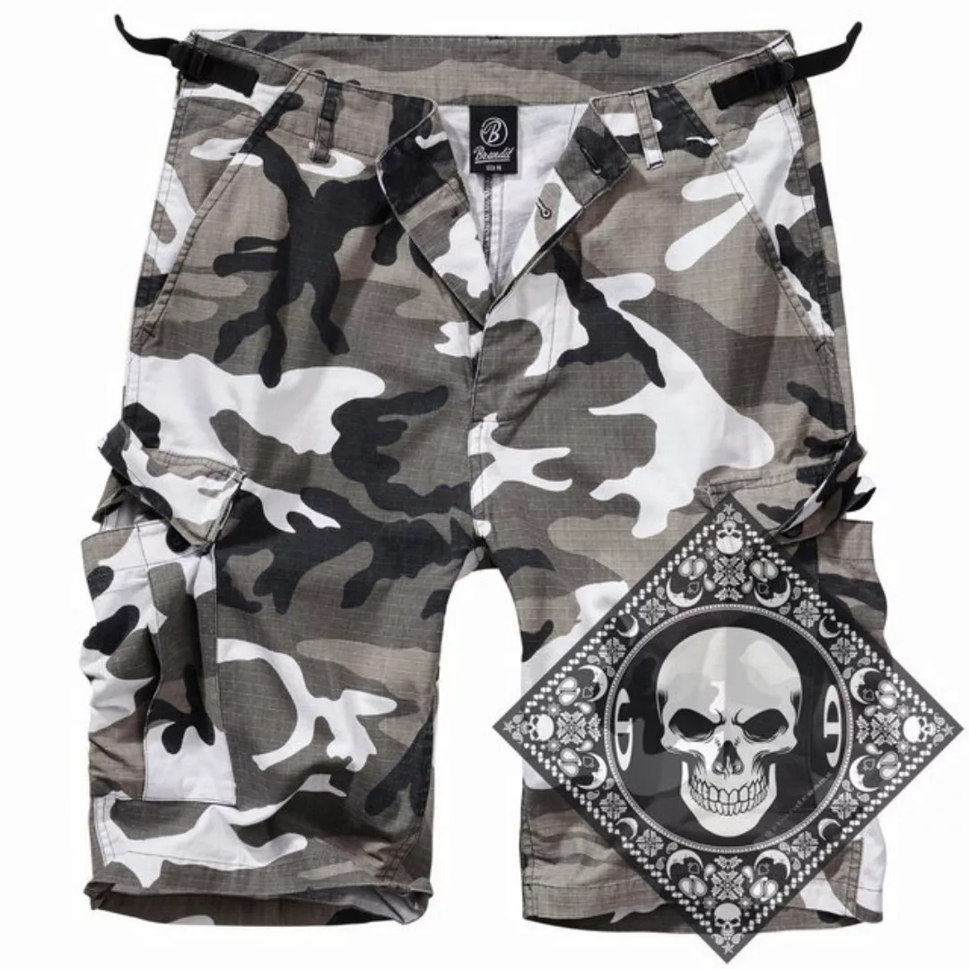 Brandit Cargoshorts Cargo Shorts kurze Hose Ripstop Army mit UD Bandana günstig online kaufen