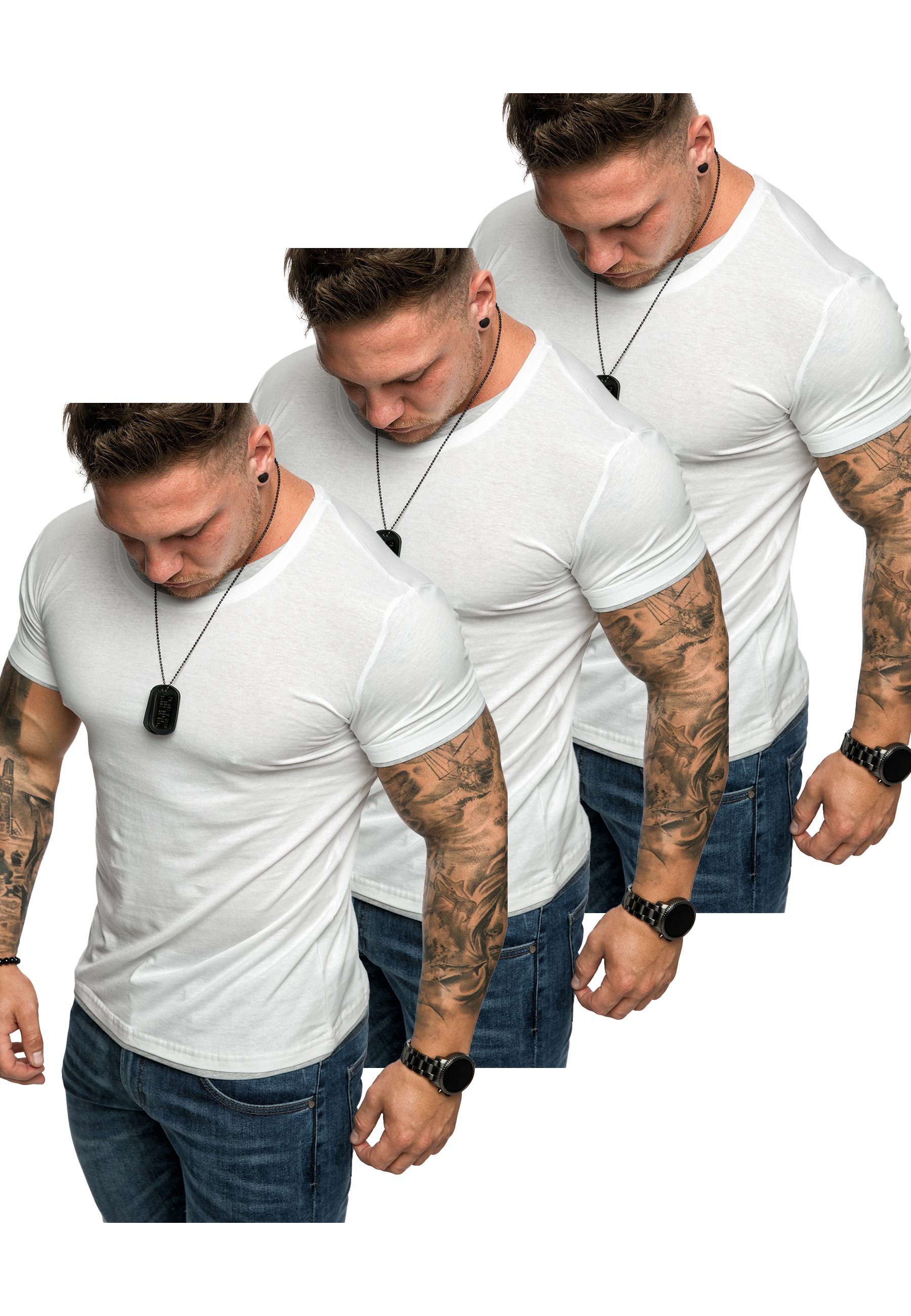 Amaci&Sons T-Shirt 3. LAKEWOOD 3er-Pack T-Shirts günstig online kaufen