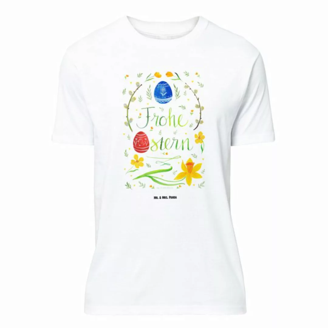 Mr. & Mrs. Panda T-Shirt Frohe Ostern - Weiß - Geschenk, Osterblume, Osterg günstig online kaufen