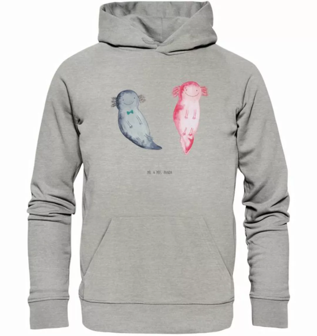 Mr. & Mrs. Panda Hoodie Axolotl Liebe Größe S - Heather Grey - Geschenk, He günstig online kaufen