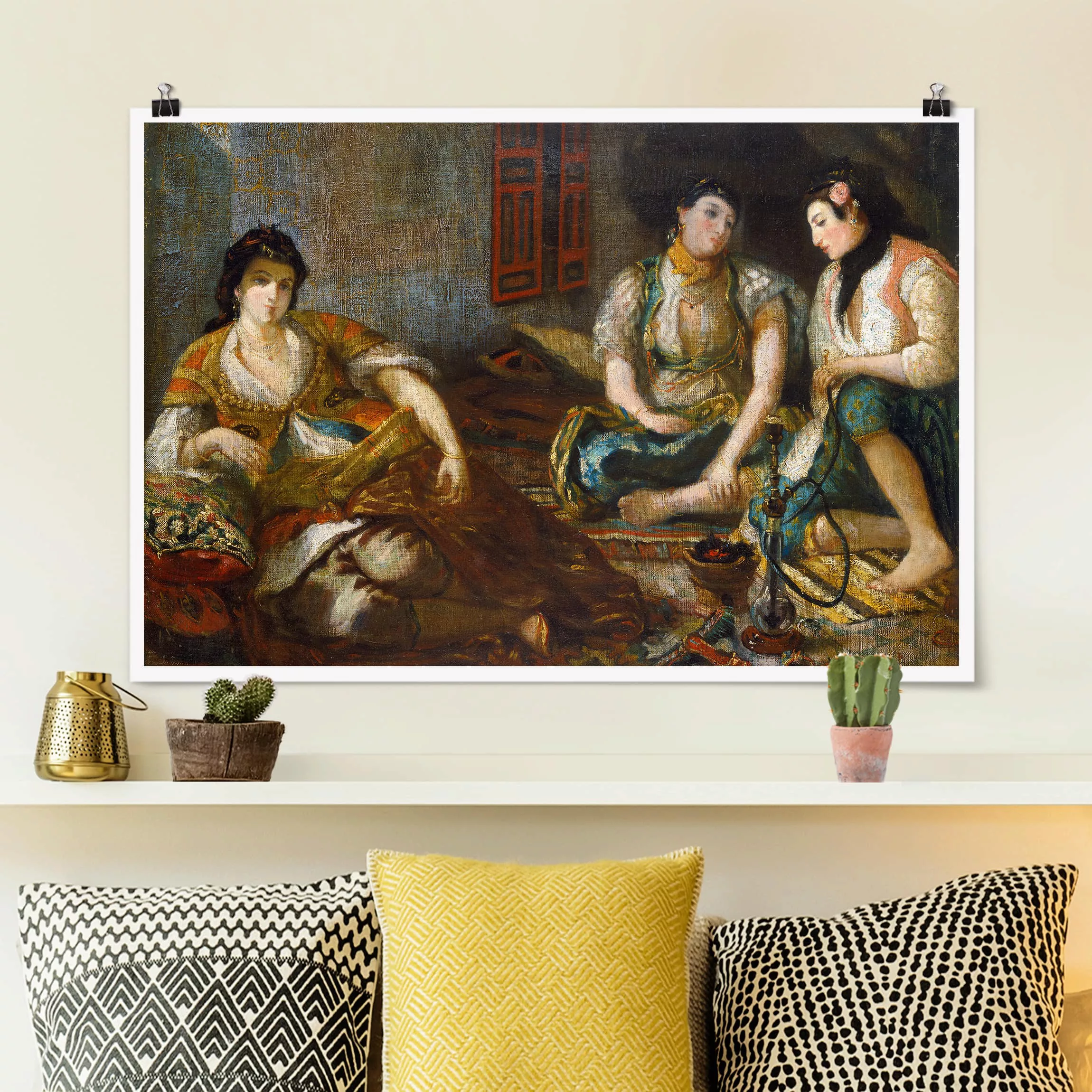 Poster Kunstdruck - Querformat Eugène Delacroix - Drei arabische Frauen günstig online kaufen