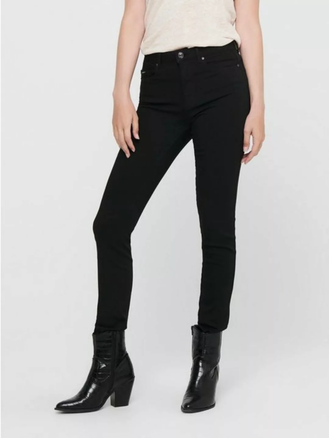 Only Damen Jeans ONLFOREVER SOO796C - Skinny Fit - Schwarz - Black Denim günstig online kaufen