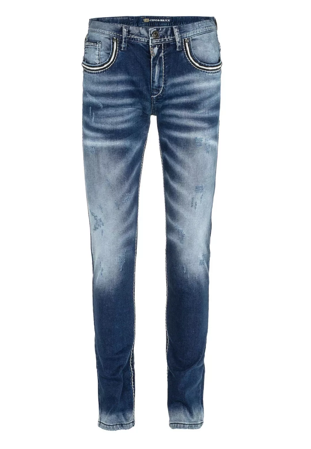 Cipo & Baxx Straight-Jeans "Jeans", im Worn Washed Look, CD-485 günstig online kaufen