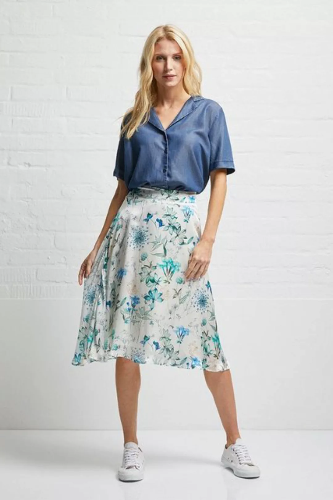 wunderwerk A-Linien-Rock Silk midi skirt flower print günstig online kaufen