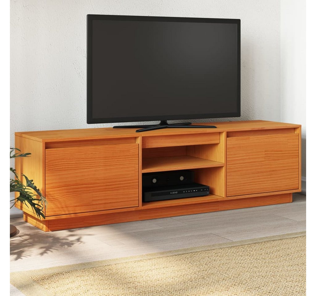 vidaXL Schrankmodule TV-Schrank Wachsbraun 140x35x40 cm Massivholz Kiefer günstig online kaufen