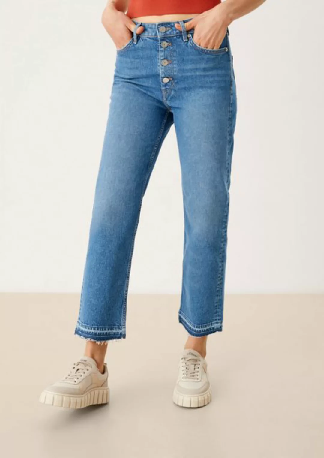 s.Oliver 7/8-Jeans Regular: Cropped Jeans Waschung günstig online kaufen