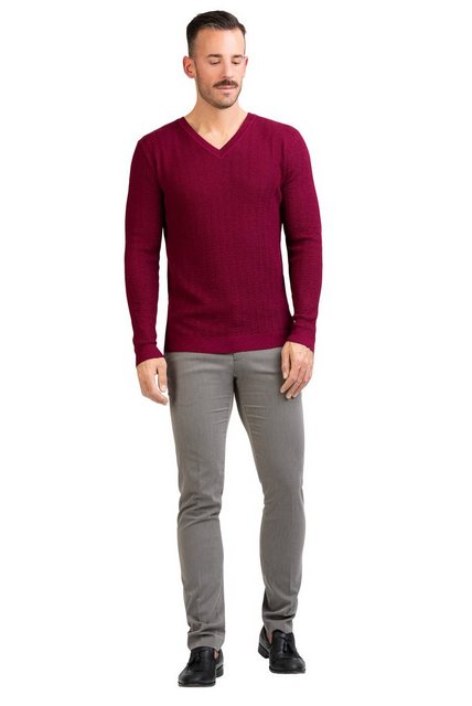 Posh Gear V-Ausschnitt-Pullover Herren V-Neck Pullover Maglione Alpakawolle günstig online kaufen