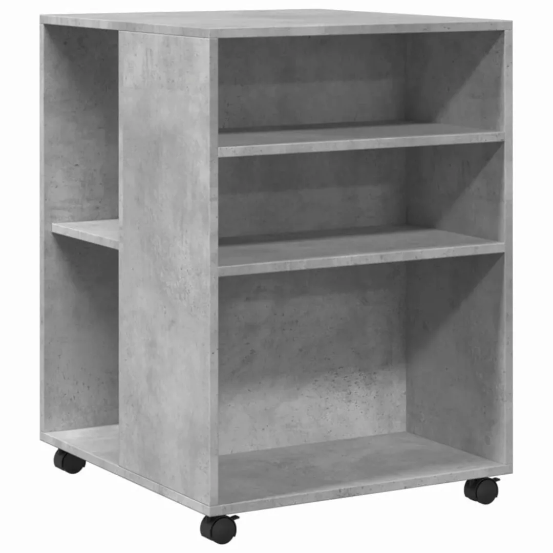 vidaXL Aktenschrank Beistelltisch mit Rollen Betongrau günstig online kaufen