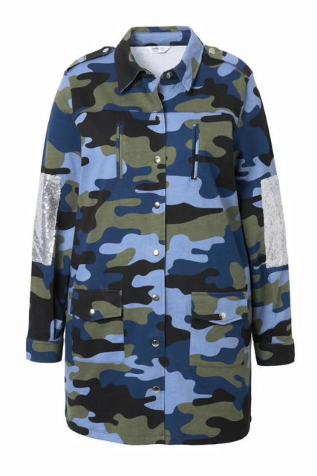 Angel of Style Sweatjacke Sweat-Hemd Camouflage Pailletten-Patches günstig online kaufen