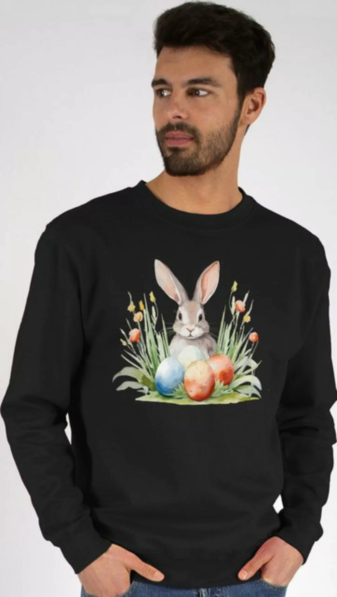 Shirtracer Sweatshirt Hase mit Ostereiern (1-tlg) Ostern Outfit günstig online kaufen