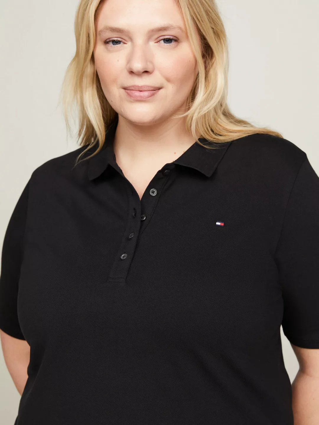 Tommy Hilfiger Curve Poloshirt "CRV 1985 REG PIQUE POLO SS", PLUS SIZE CURV günstig online kaufen