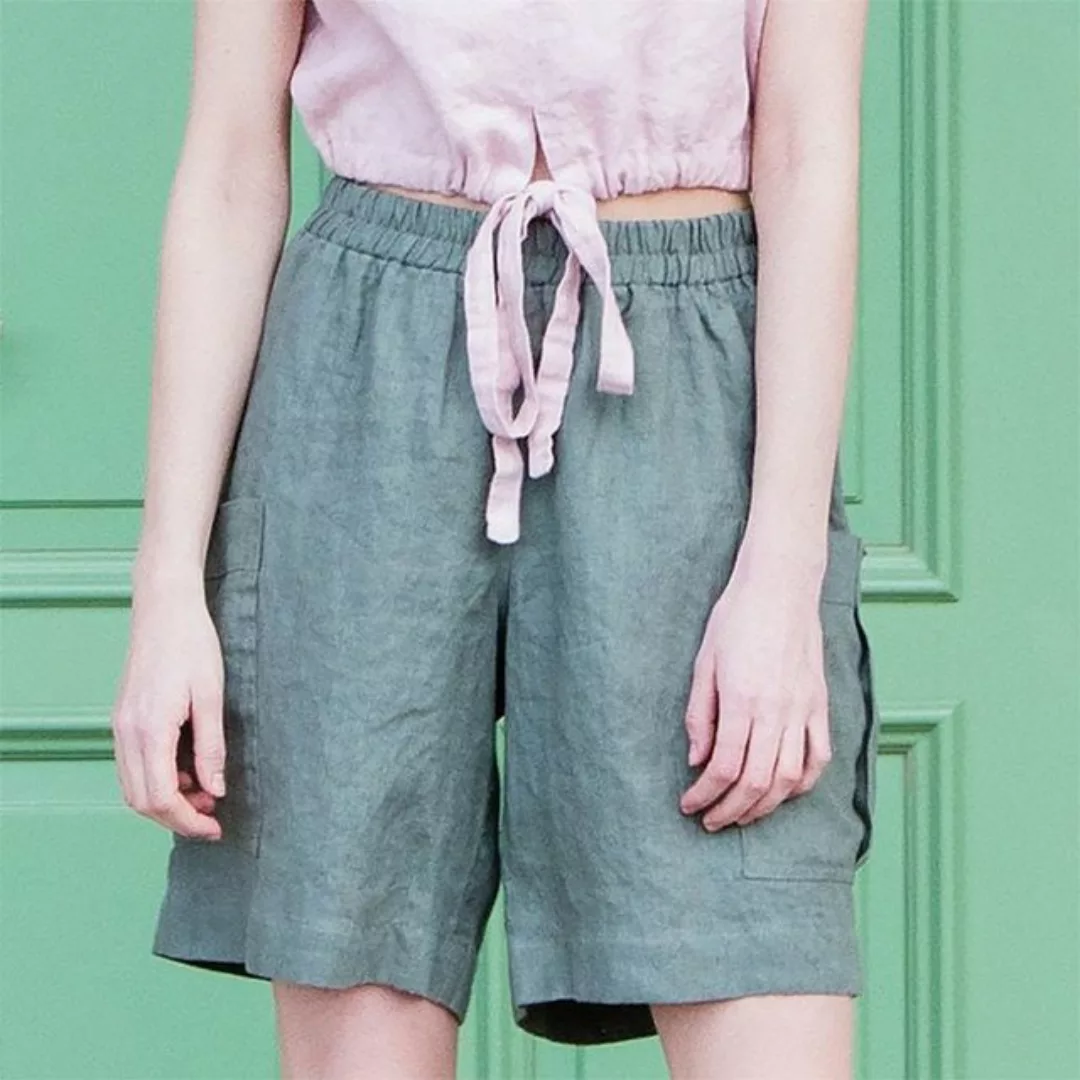 RUZU UG Loungehose Relaxhose Lässige Shorts,Sommer-Damenoverall,Fünf-Punkt- günstig online kaufen
